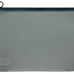 Brainware A4 Clear Carry Folder With Black Easy Slide Zip