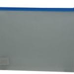 Brainware A4 Clear Carry Folder With Blue Easy Slide Zip