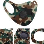 Casey Reusable 3D Structured Unisex Dual Layer Face Masks - Green, Black, and Brown