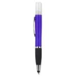 Geeko 3-in-1 Sanitizer Spray Stylus and Blue Ink Pen Purple